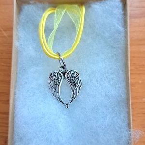 Silver Angel Wings Necklace